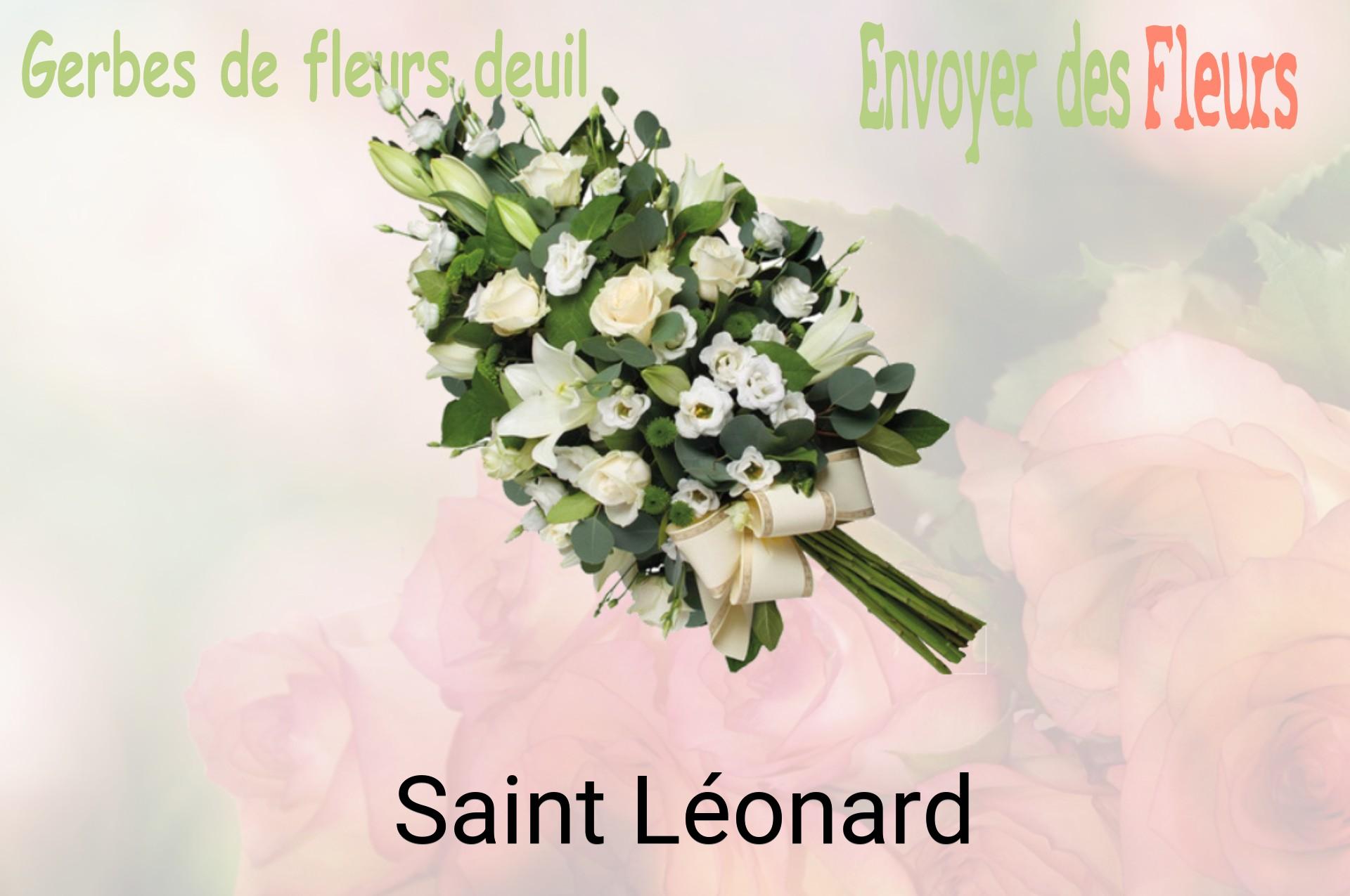 Gerbe de fleurs de deuil livrée à Saint-Léonard